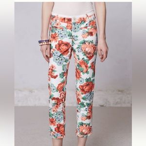 Anthropologie Tapestry Floral Charlie Trousers